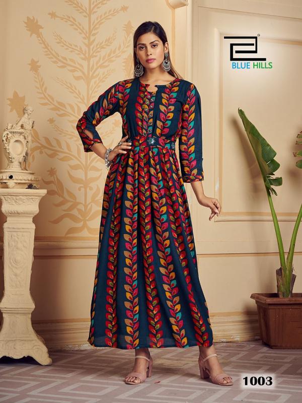 Blue Hills Rose 1 Rayon Wear Designer Kurti Collection 